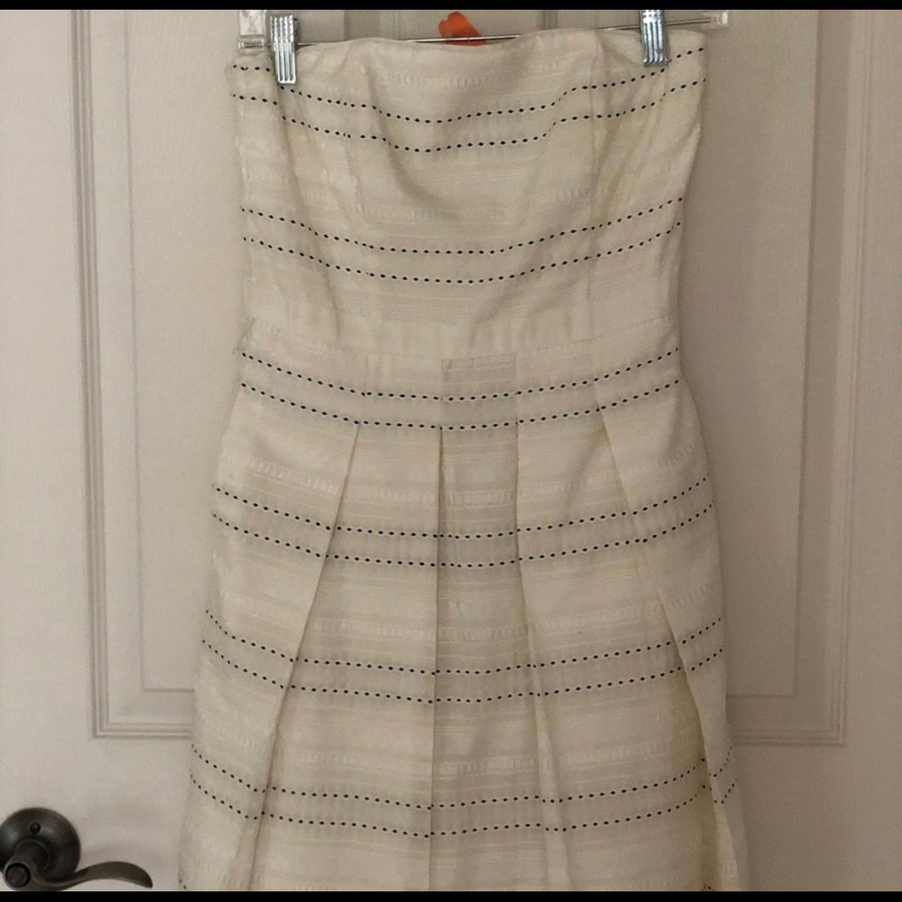 BCBG White Strapless Dress